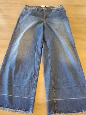LOGO by Lori Goldstein Wide Leg Ankle Jeans